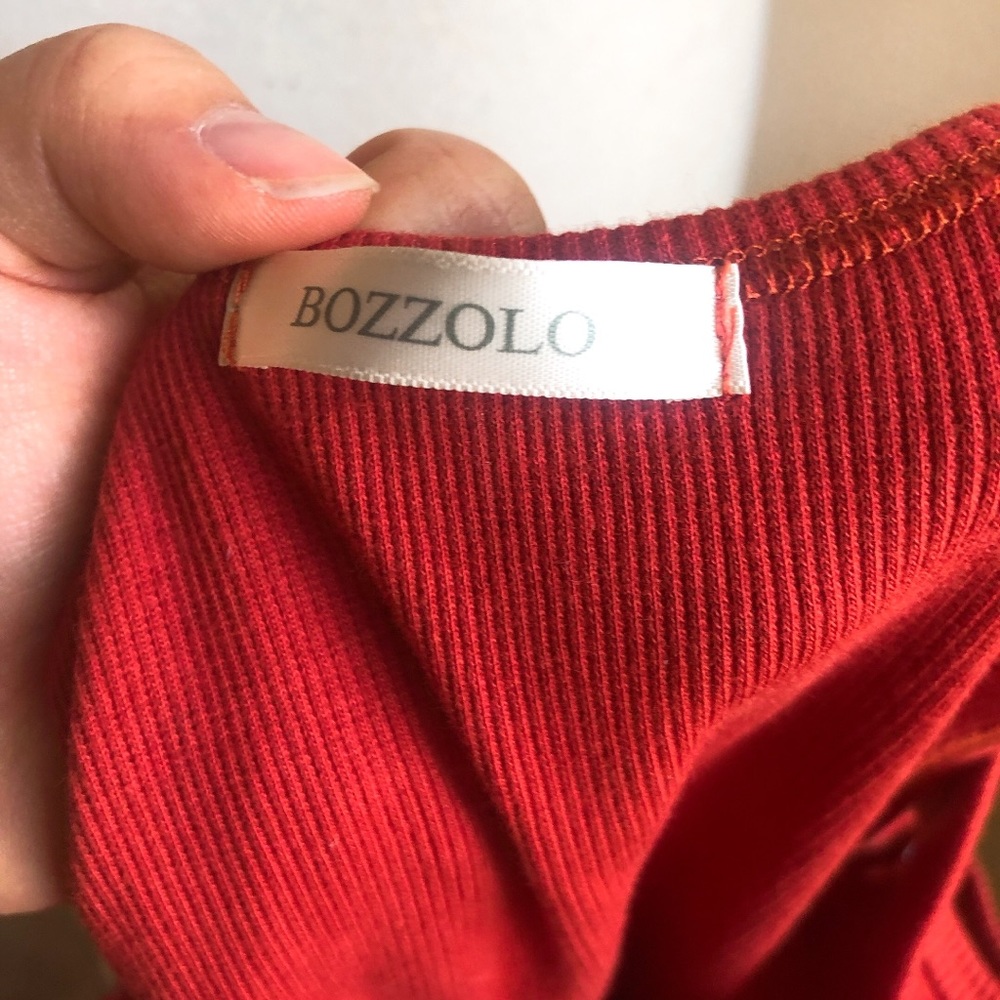 Bozzolo Ribbed Button Front Tank - Picture 3 of 3